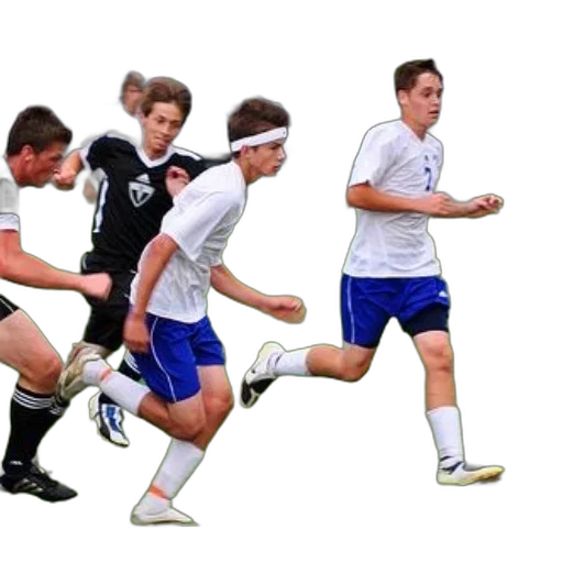 group, soccer, players, action transparent PNG cut-out