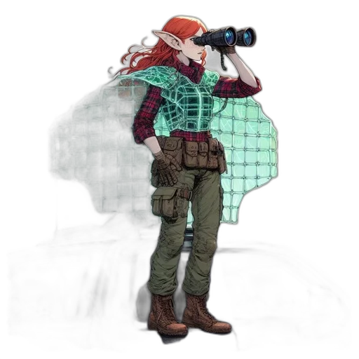 jacket, staff, hat, weapon transparent PNG cut-out