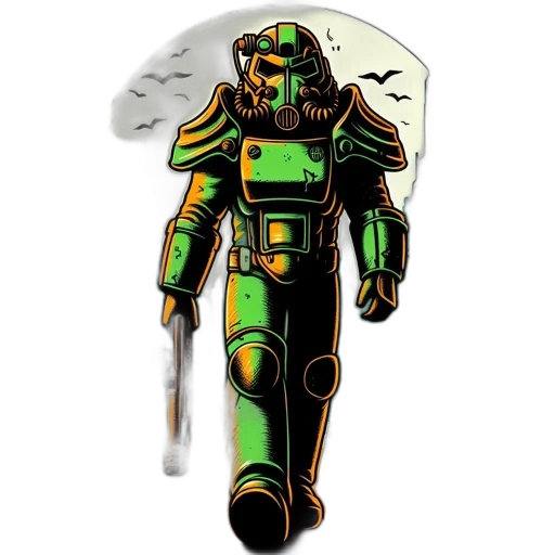 robot, concept art, comic book art, pixel art transparent PNG cut-out