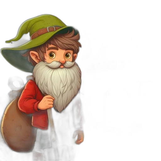 hat, staff, fantasy art, concept art transparent PNG cut-out
