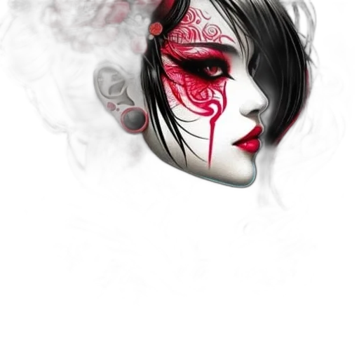 mask, face, creature, photorealistic transparent PNG cut-out