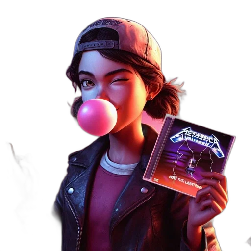 jacket, concept art, cyberpunk, vaporwave transparent PNG cut-out