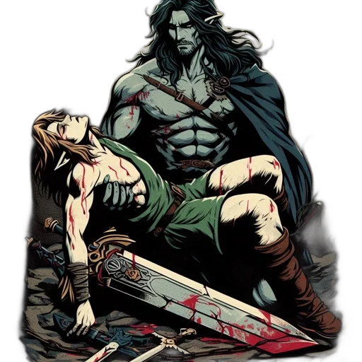 sword, comic book art, fantasy art, concept art transparent PNG cut-out