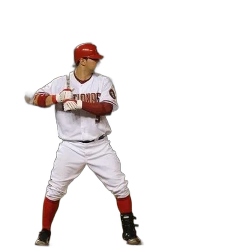 3d render, baseball, player, red transparent PNG cut-out