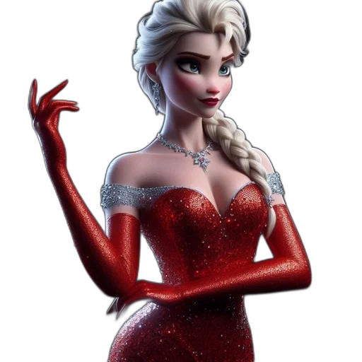 dress, 3d render, concept art, cartoon transparent PNG cut-out