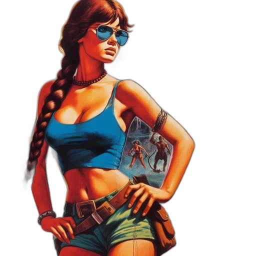 comic book art, concept art, pixel art, fantasy art transparent PNG cut-out