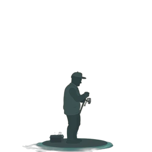 staff, bottle, hat, robot transparent PNG cut-out