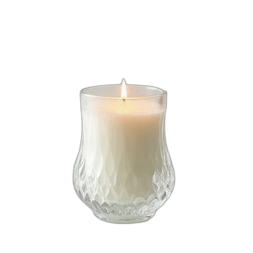 crystal, candle, handcrafted, clear transparent PNG cut-out