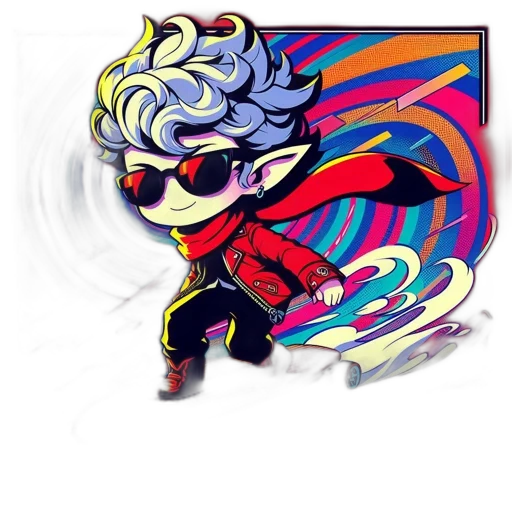 dragon, jacket, cartoon, comic book art transparent PNG cut-out