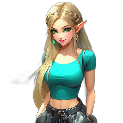 dress, staff, face, fantasy art transparent PNG cut-out