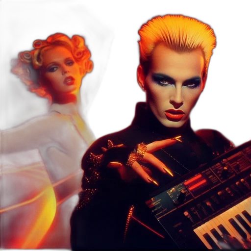 cyberpunk, concept art, vaporwave, 3d render transparent PNG cut-out