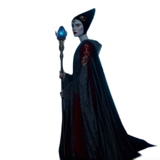 staff, sword, dress, crown transparent PNG cut-out