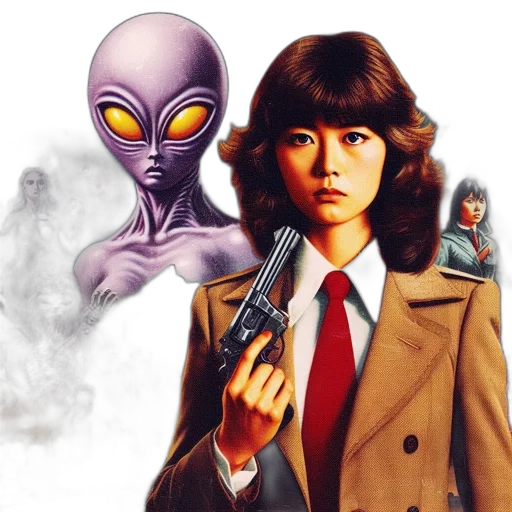 concept art, comic book art, outer space, female transparent PNG cut-out