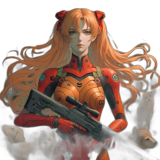 robot, weapon, concept art, cyberpunk transparent PNG cut-out