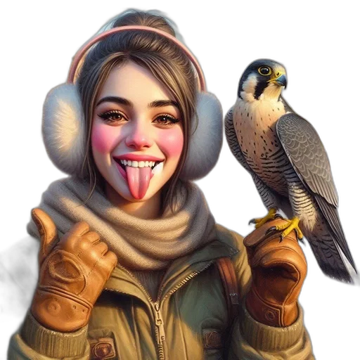face, animal, jacket, fantasy art transparent PNG cut-out