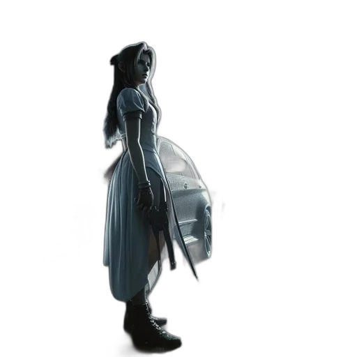 dress, robot, staff, concept art transparent PNG cut-out
