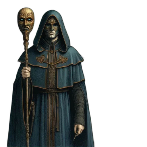 mask, staff, face, concept art transparent PNG cut-out