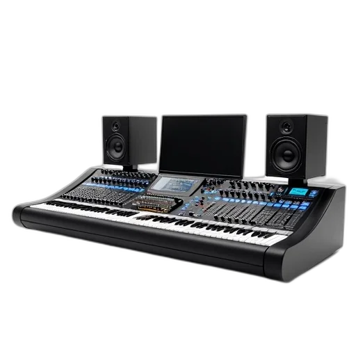professional, audio, mixing, console transparent PNG cut-out