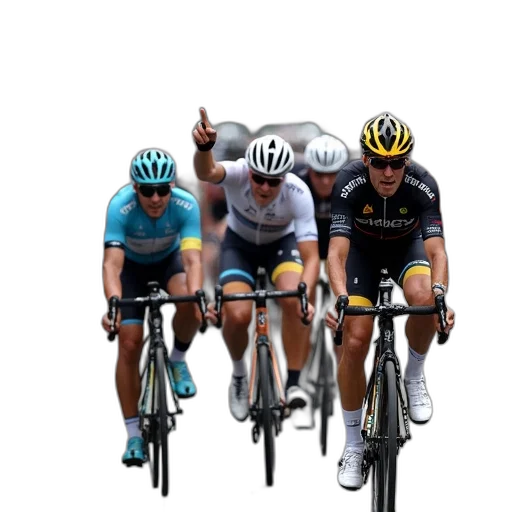 group, cyclists, racing, road transparent PNG cut-out