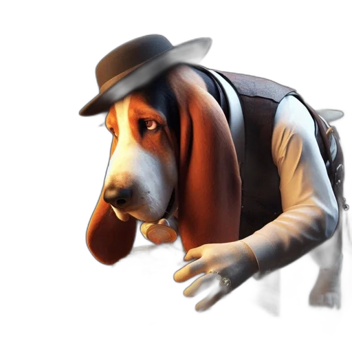 animal, hat, staff, creature transparent PNG cut-out