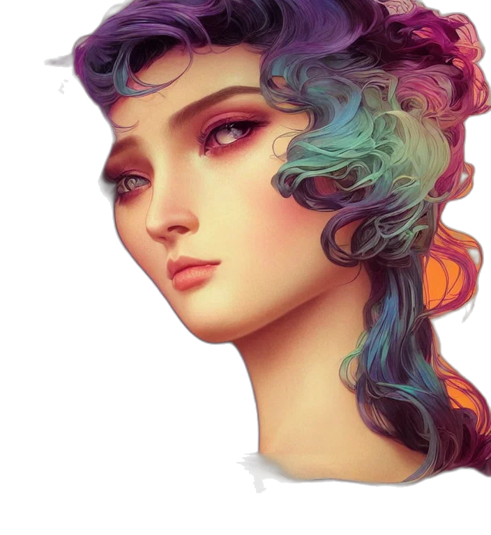 crown, face, hair, dress transparent PNG cut-out