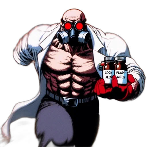 robot, bottle, jacket, mask transparent PNG cut-out