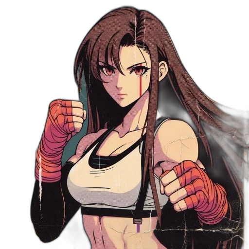weapon, jacket, pixel art, anime transparent PNG cut-out