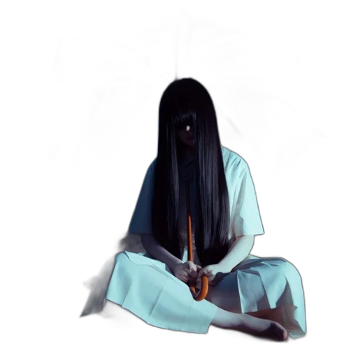 hair, staff, mask, dress transparent PNG cut-out