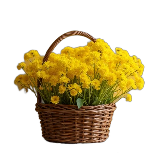 flower, crown, photorealistic, 3d render transparent PNG cut-out