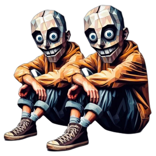mask, face, shoes, concept art transparent PNG cut-out