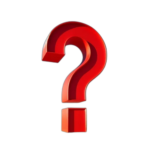 3d render, enormous, 3d-rendered, question transparent PNG cut-out