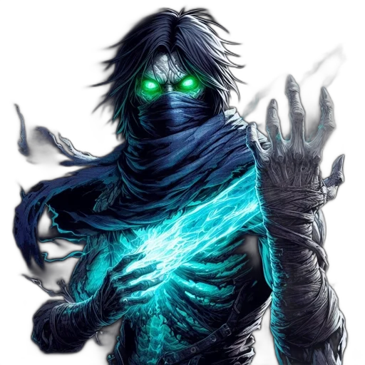 mask, staff, concept art, fantasy art transparent PNG cut-out