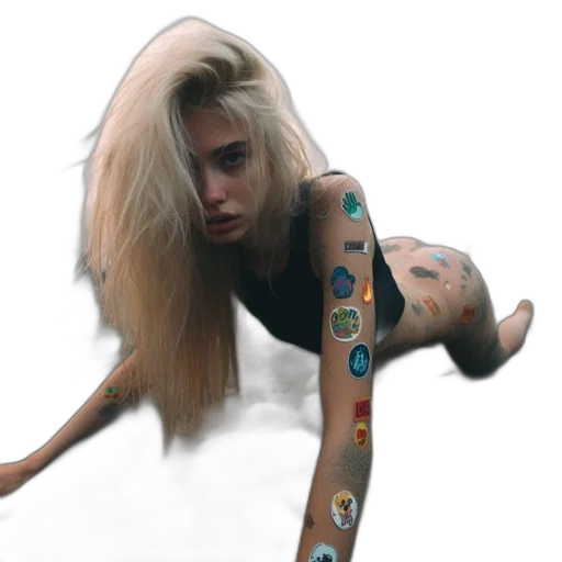 hair, creature, staff, jewelry transparent PNG cut-out