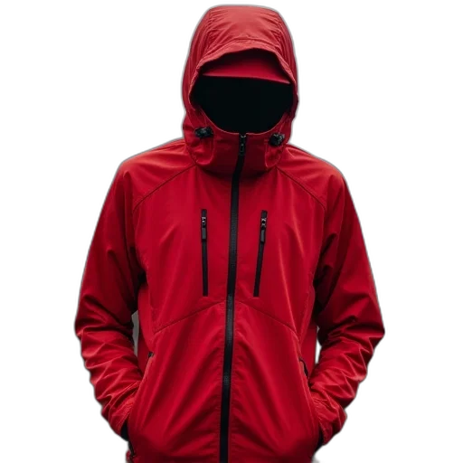 jacket, 3d render, red, picture transparent PNG cut-out