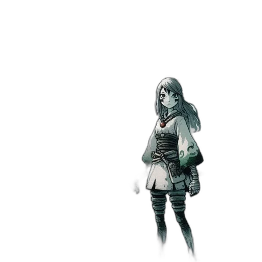 staff, weapon, creature, dress transparent PNG cut-out