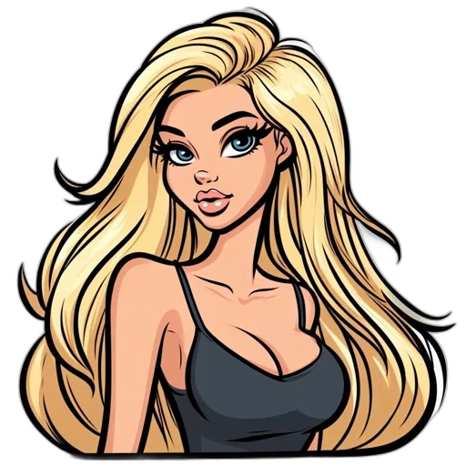 hair, cartoon, comic book art, fantasy art transparent PNG cut-out