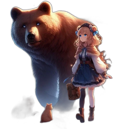 dress, animal, creature, staff transparent PNG cut-out