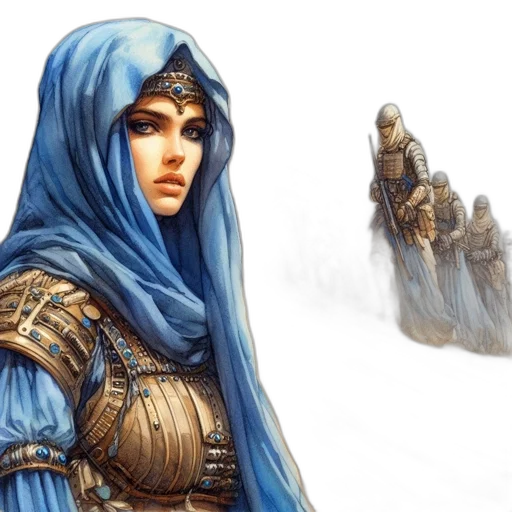 face, fantasy art, concept art, comic book art transparent PNG cut-out