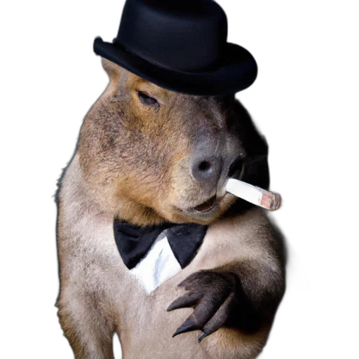 hat, animal, staff, creature transparent PNG cut-out