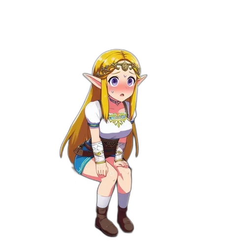dress, staff, weapon, creature transparent PNG cut-out