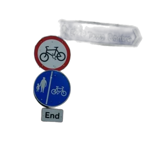 blue, sign, word, town transparent PNG cut-out