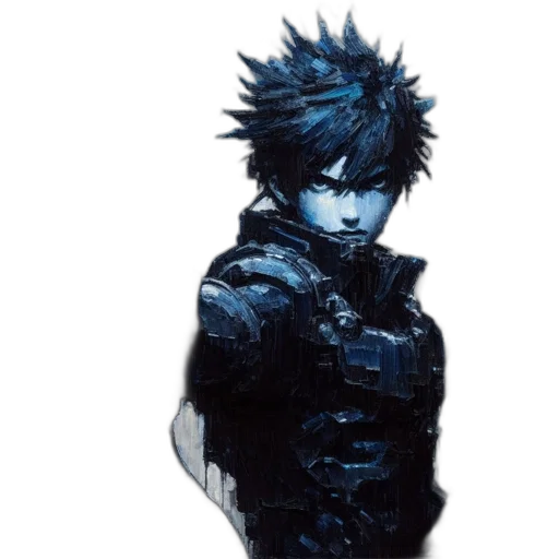 weapon, face, dragon, jacket transparent PNG cut-out