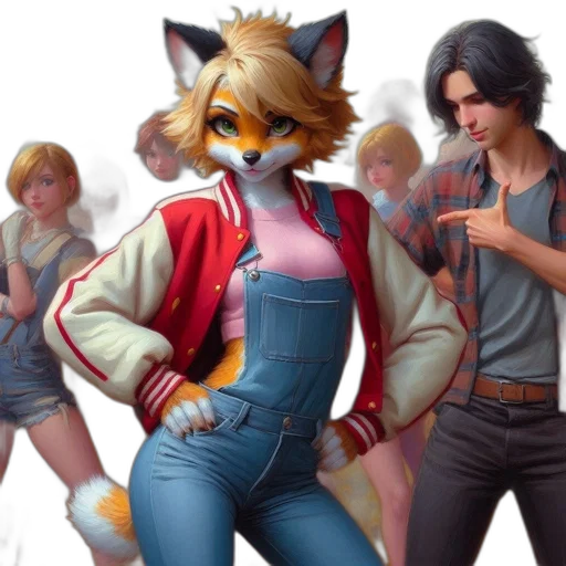 jacket, concept art, 3d render, comic book art transparent PNG cut-out