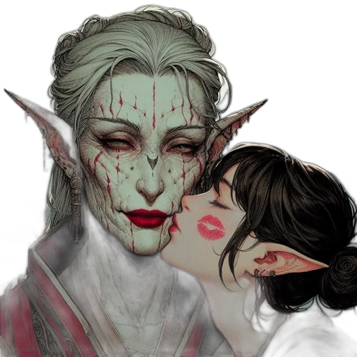 fantasy art, concept art, watercolor, photorealistic transparent PNG cut-out