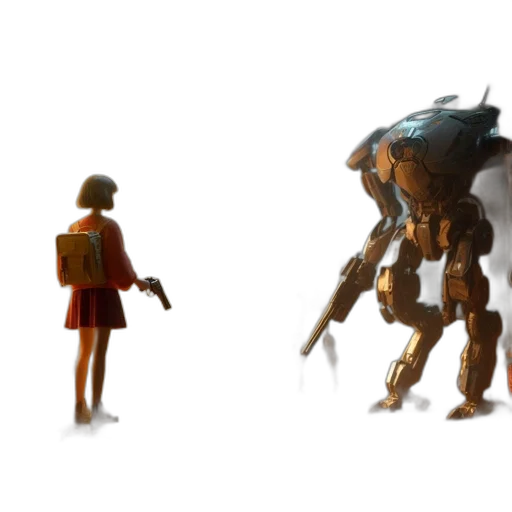 robot, weapon, creature, concept art transparent PNG cut-out