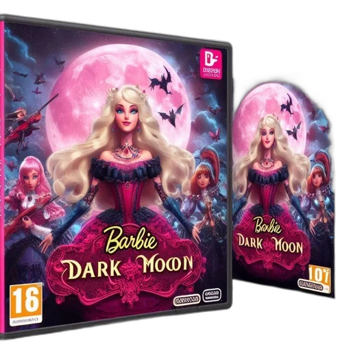 concept art, dark, barbie, moon transparent PNG cut-out
