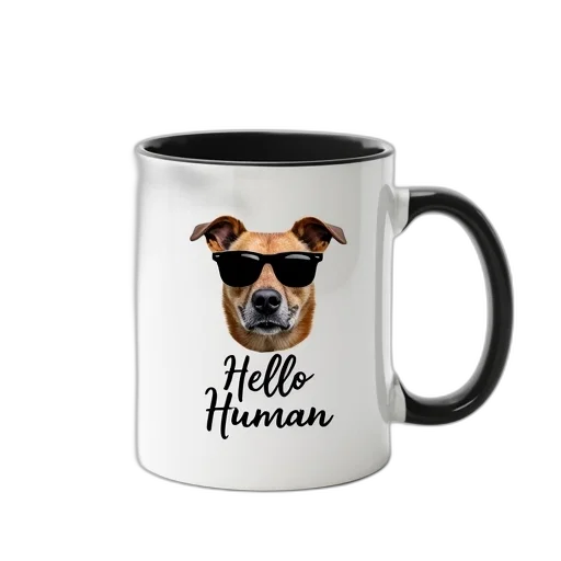 animal, 3d render, white, mug transparent PNG cut-out