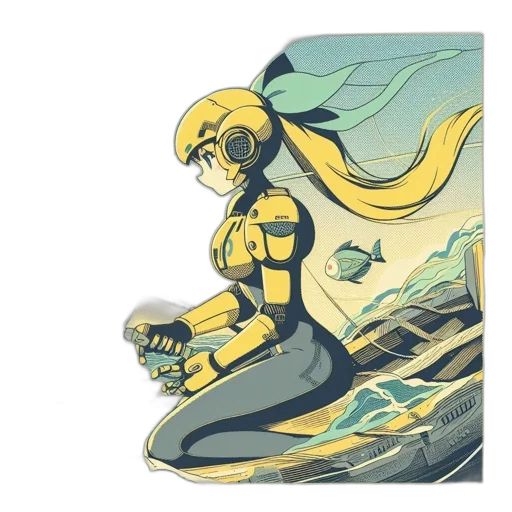 robot, sword, weapon, mask transparent PNG cut-out