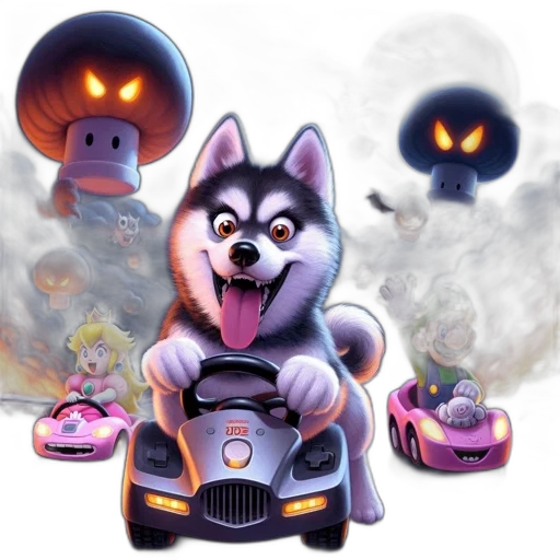 car, concept art, fantasy art, pixel art transparent PNG cut-out