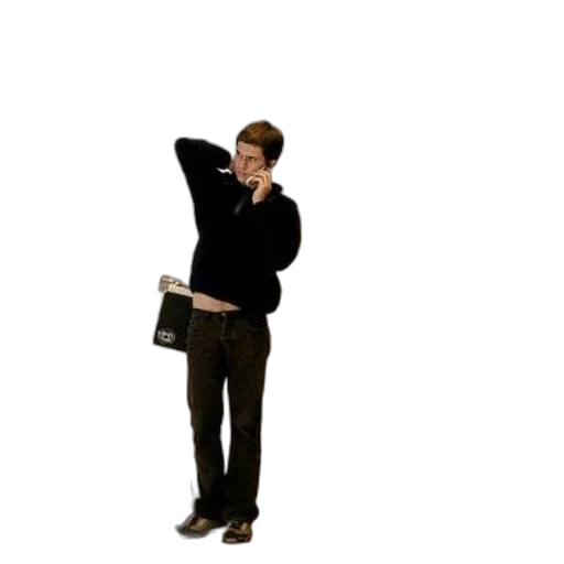 staff, jacket, umbrella, 3d render transparent PNG cut-out